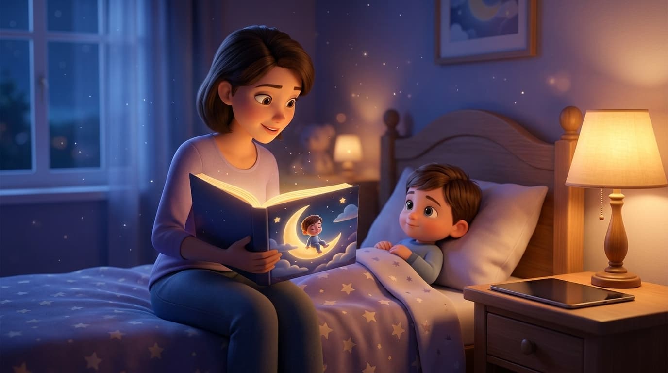 The Screen-to-Bedtime Pivot: How Identity-Locked Stories Calm Nighttime Anxiety